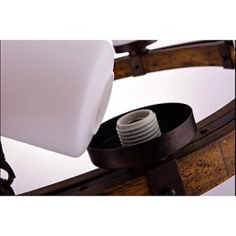 Vintage Old Wood Wooden Chandelier