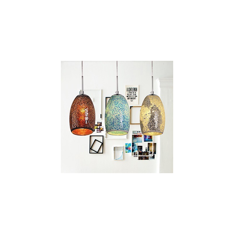 Traditional Classic Vintage Painting Metal Pendant Light