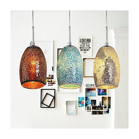 Traditional Classic Vintage Painting Metal Pendant Light