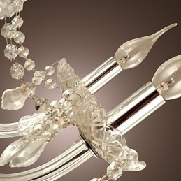 Rustic Lodge Crystal Electroplated Glass Chandelier