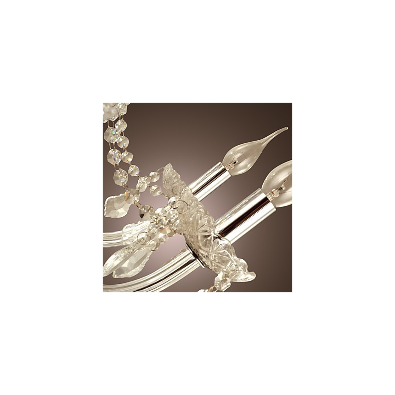 Rustic Lodge Crystal Electroplated Glass Chandelier