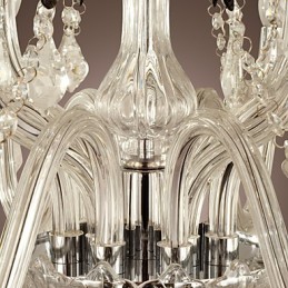 Rustic Lodge Crystal Electroplated Glass Chandelier