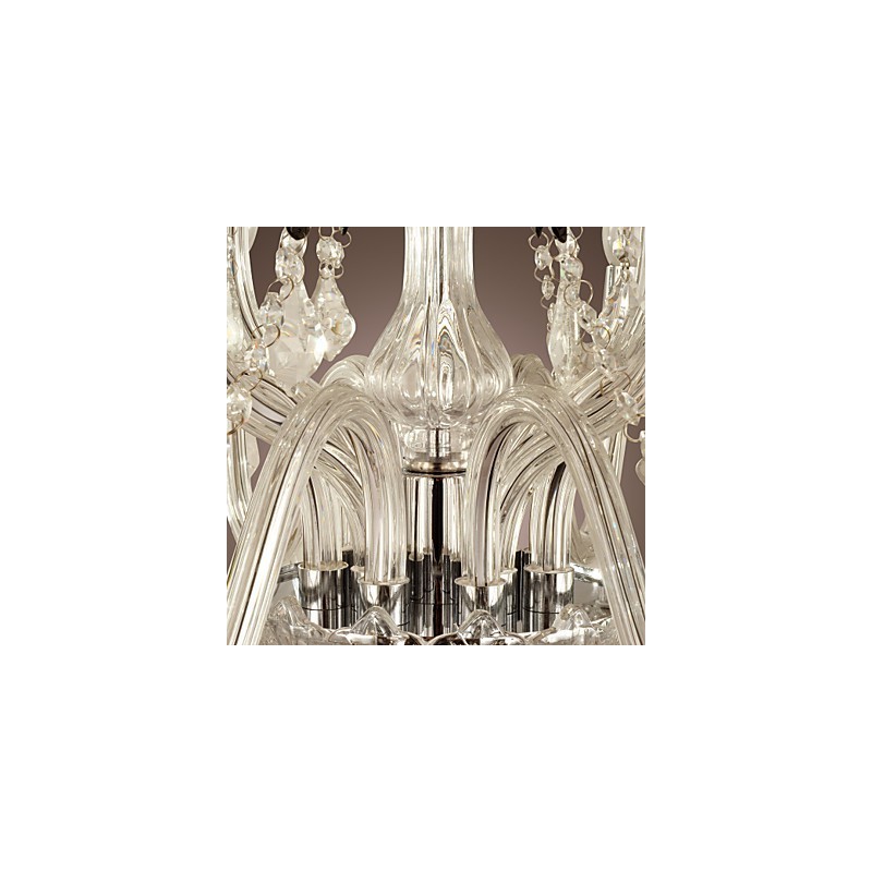 Rustic Lodge Crystal Electroplated Glass Chandelier