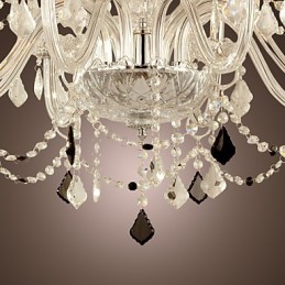 Rustic Lodge Crystal Electroplated Glass Chandelier
