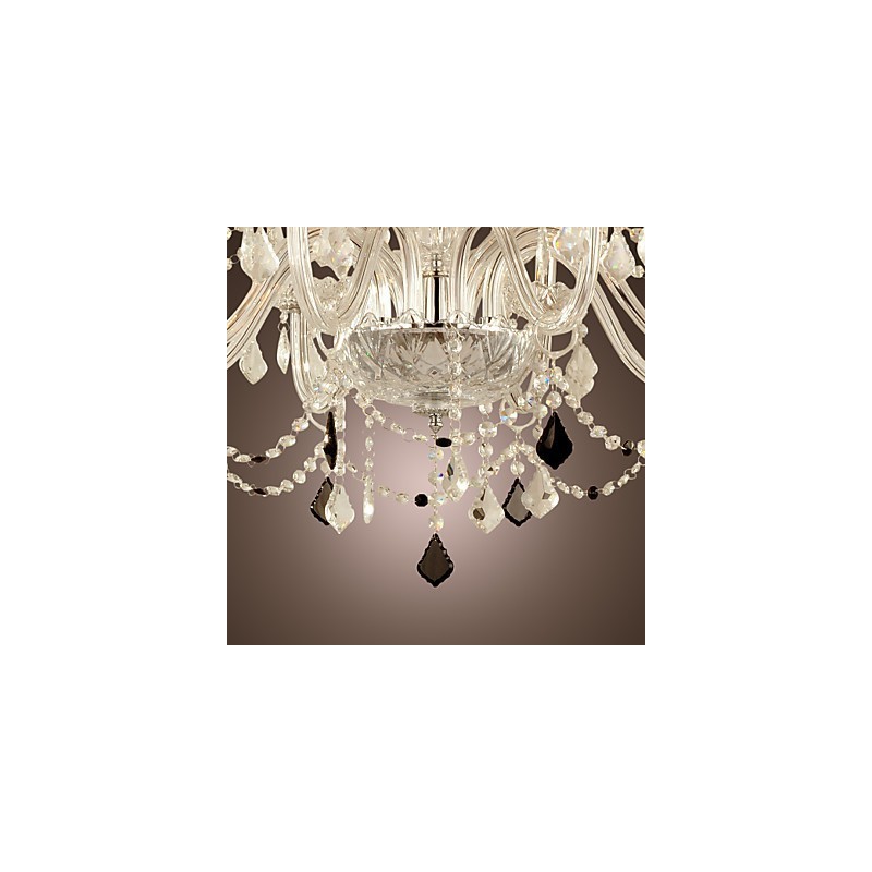 Rustic Lodge Crystal Electroplated Glass Chandelier