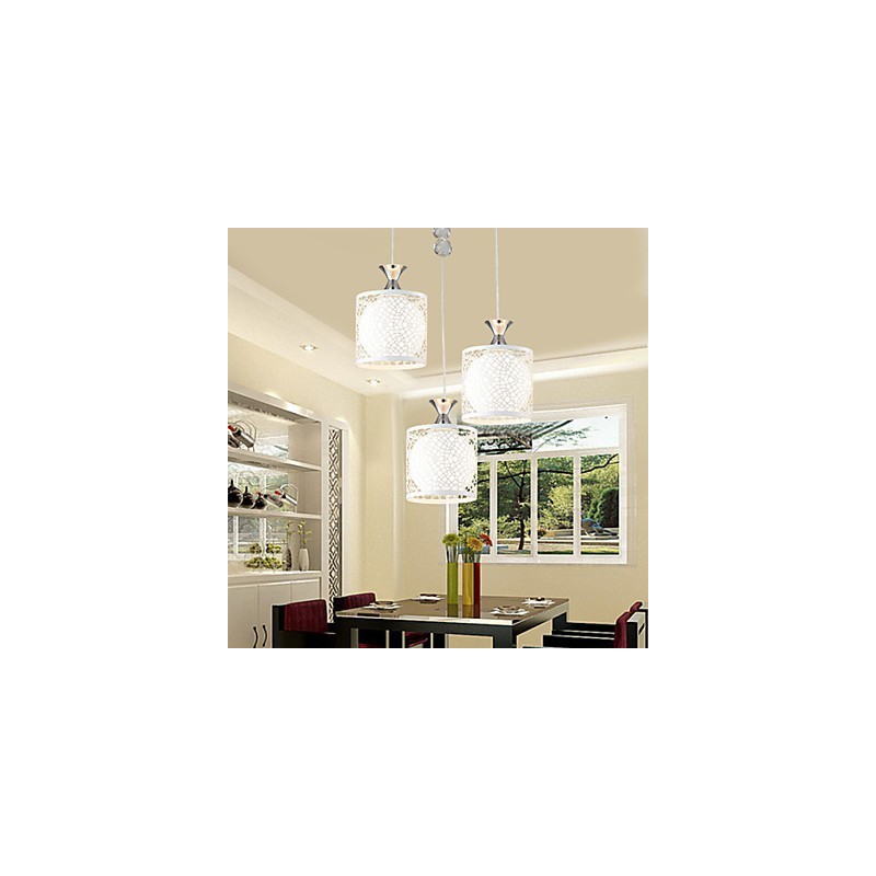 Contemporary And Contracted Three Creative Crystal Droplight Wrought Iron Lamp