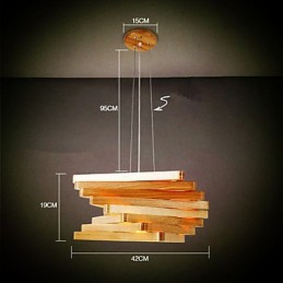 1Traditional Classic Country Mini Style Painting Wood Bamboo Pendant Light