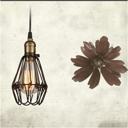 Pendant Lights Vintage American country style restoring ancient ways wrought iron small cage droplight