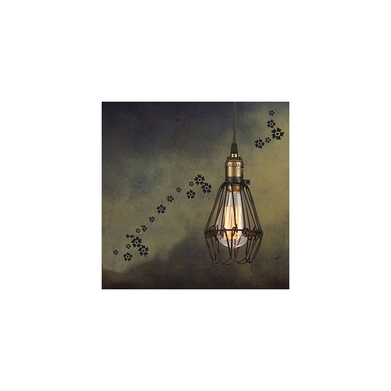 Pendant Lights Vintage American country style restoring ancient ways wrought iron small cage droplight