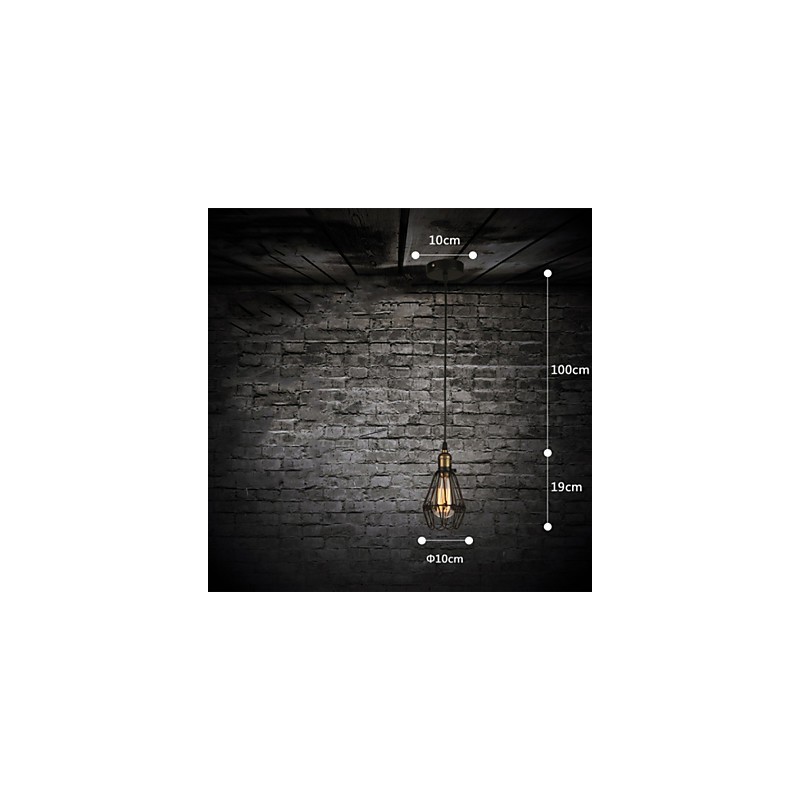 Pendant Lights Vintage American country style restoring ancient ways wrought iron small cage droplight