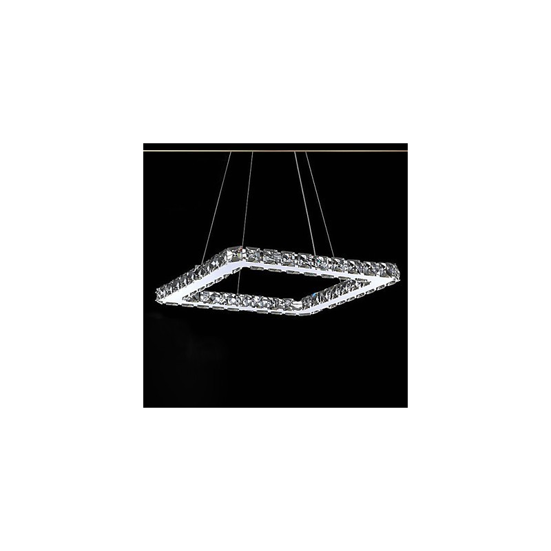 Modern Contemporary Crystal Electroplated Metal Chandelier