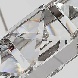 Modern Contemporary Crystal Electroplated Metal Chandelier