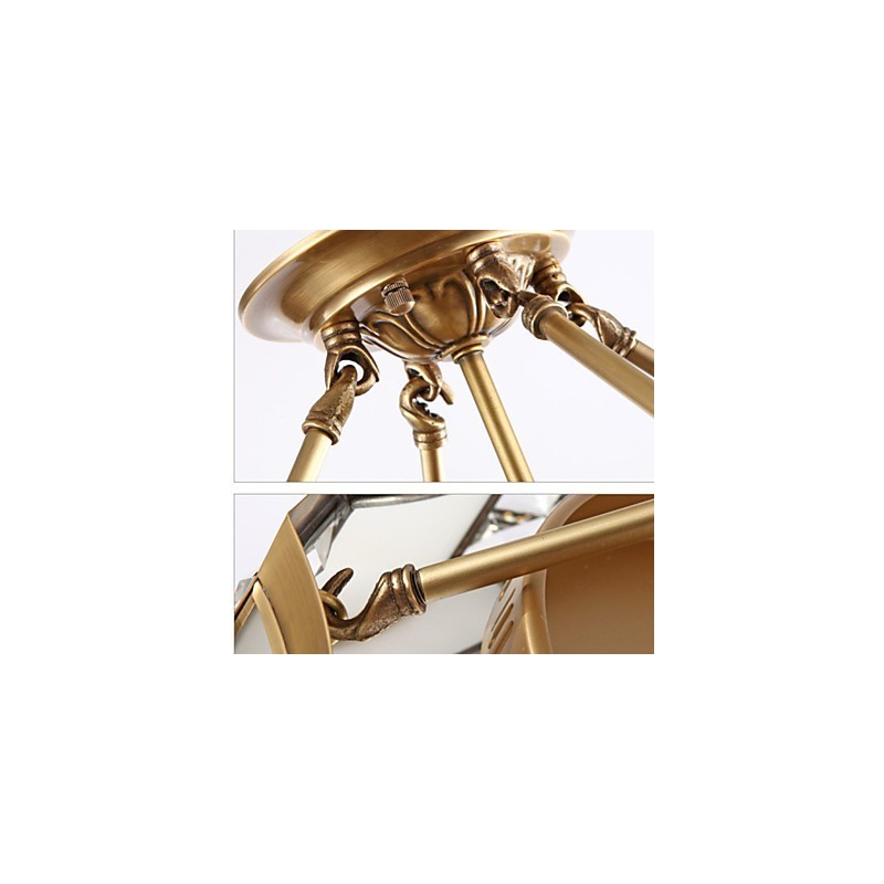 Traditional Classic Rustic Lodge Brass Metal Pendant Light