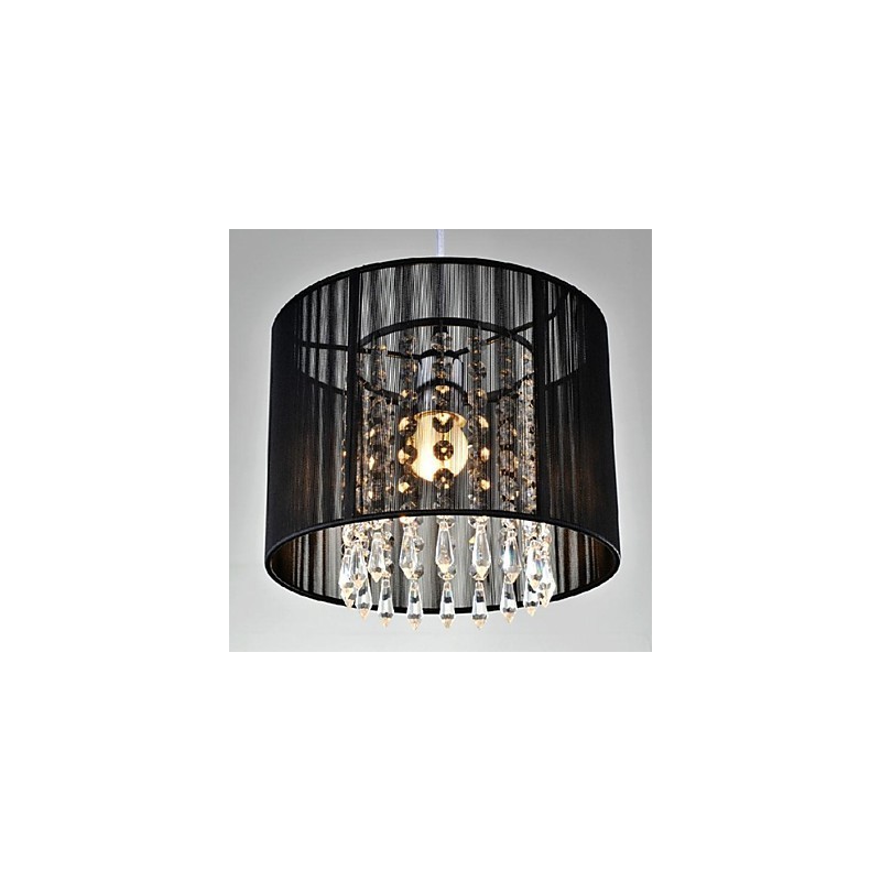Modern Contemporary Crystal Chrome Metal Pendant Light
