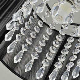 Modern Contemporary Crystal Chrome Metal Pendant Light