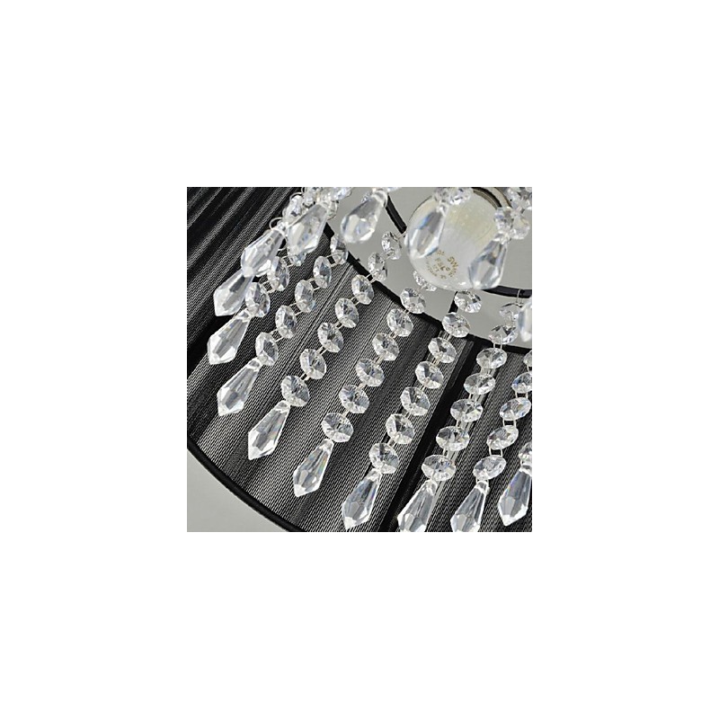 Modern Contemporary Crystal Chrome Metal Pendant Light