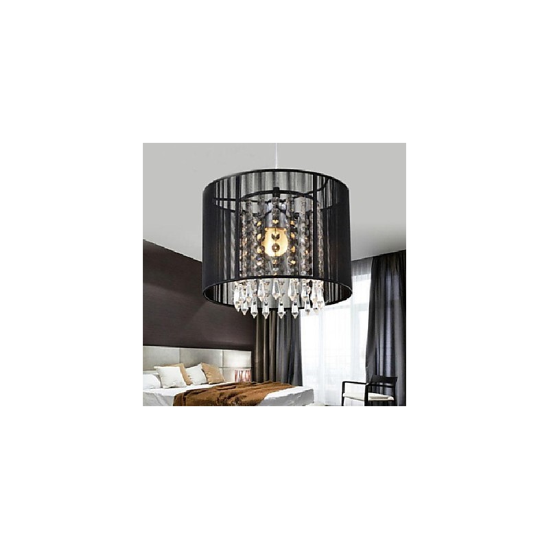 Modern Contemporary Crystal Chrome Metal Pendant Light