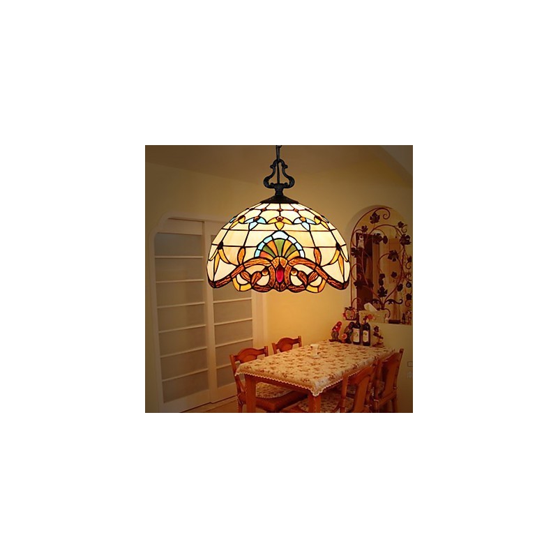 10 15㎡Chain Hoist 1 Meter European Pastoral Lamp Creative Art Glass Small Droplight