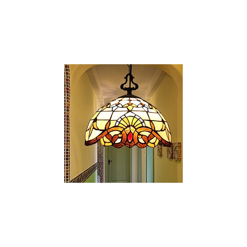10 15㎡Chain Hoist 1 Meter European Pastoral Lamp Creative Art Glass Small Droplight