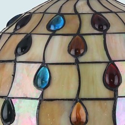 European Rural Creative Arts Stained Glass Chandelier Restoring Ancient Ways Lamp Light