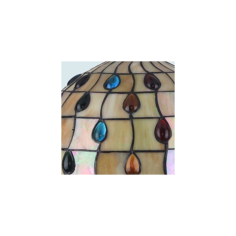 European Rural Creative Arts Stained Glass Chandelier Restoring Ancient Ways Lamp Light