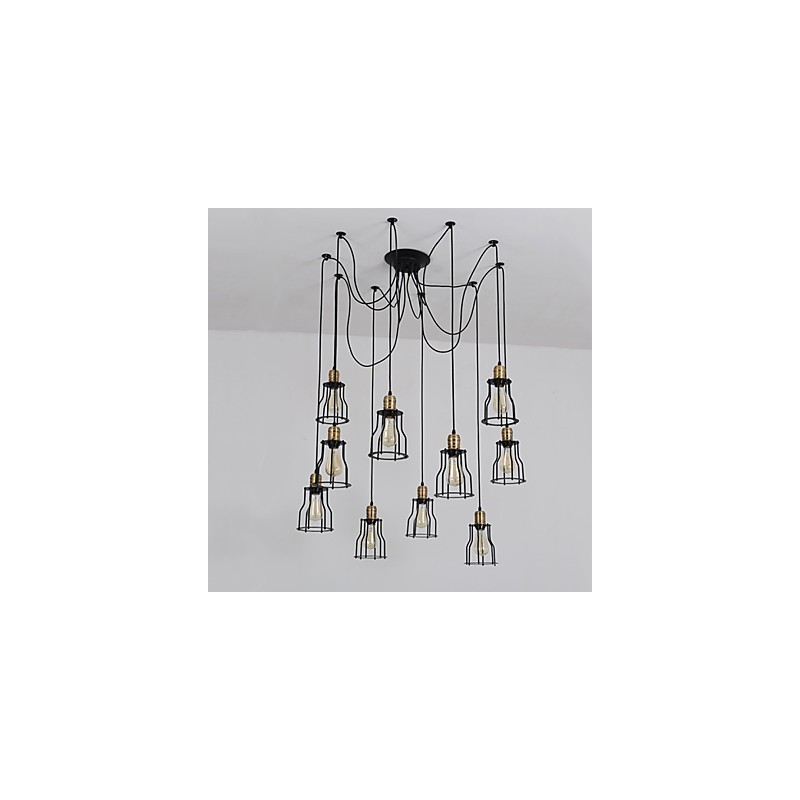 Vintage Edison Multiple Ajustable DIY Ceiling Lamp Light Pendant Lighting Chandelier Modern Chic Industrial Dining