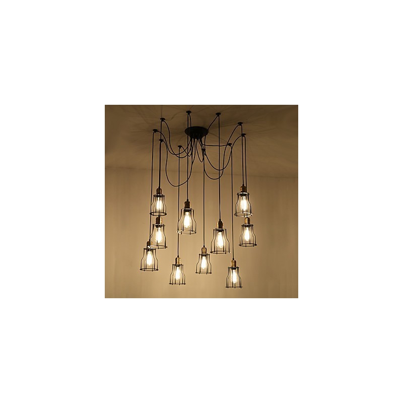 Vintage Edison Multiple Ajustable DIY Ceiling Lamp Light Pendant Lighting Chandelier Modern Chic Industrial Dining