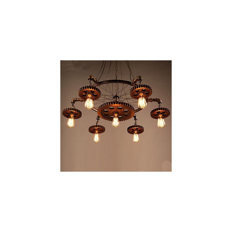 Creative Gear Of Retro Home Furnishing Iron Chandelier