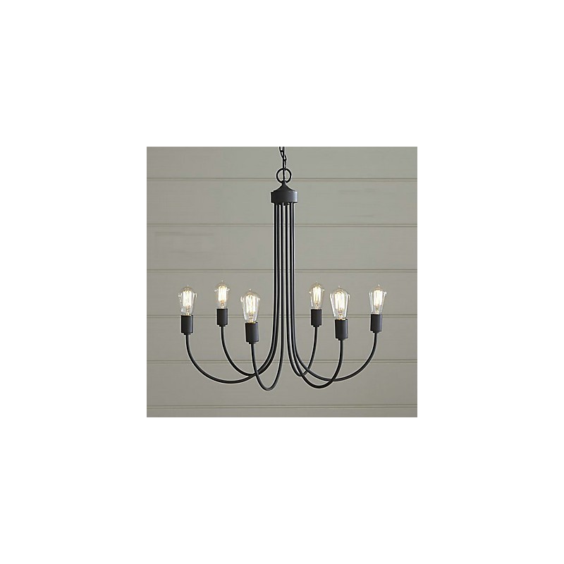 Country Painting Metal Chandelier