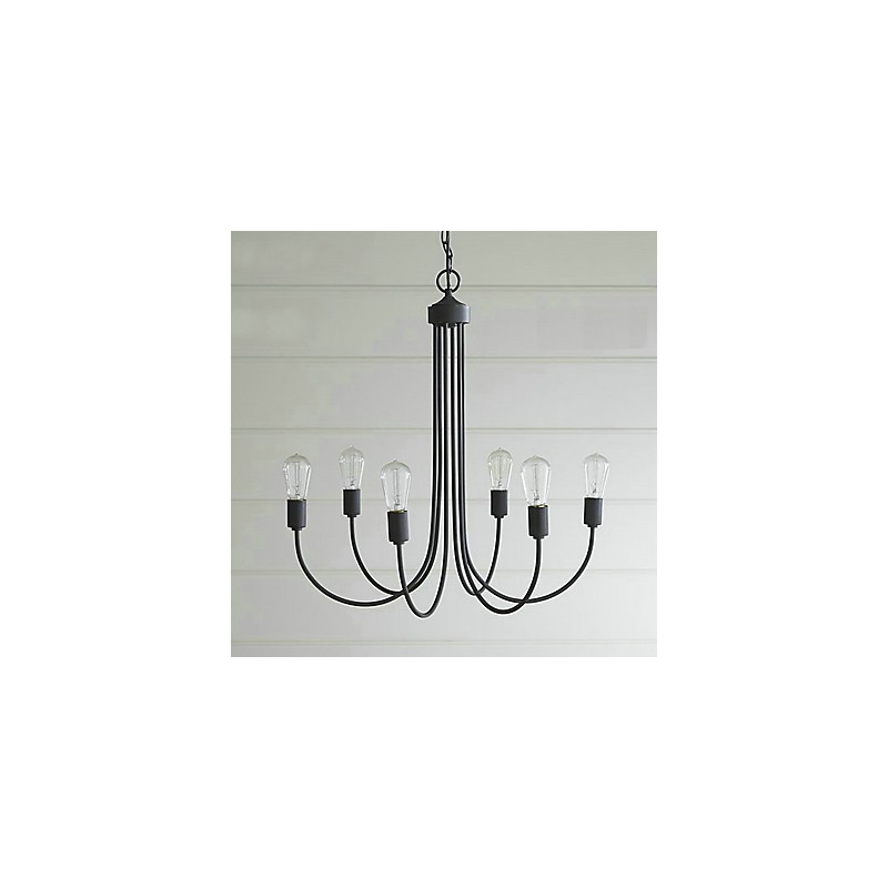 Country Painting Metal Chandelier