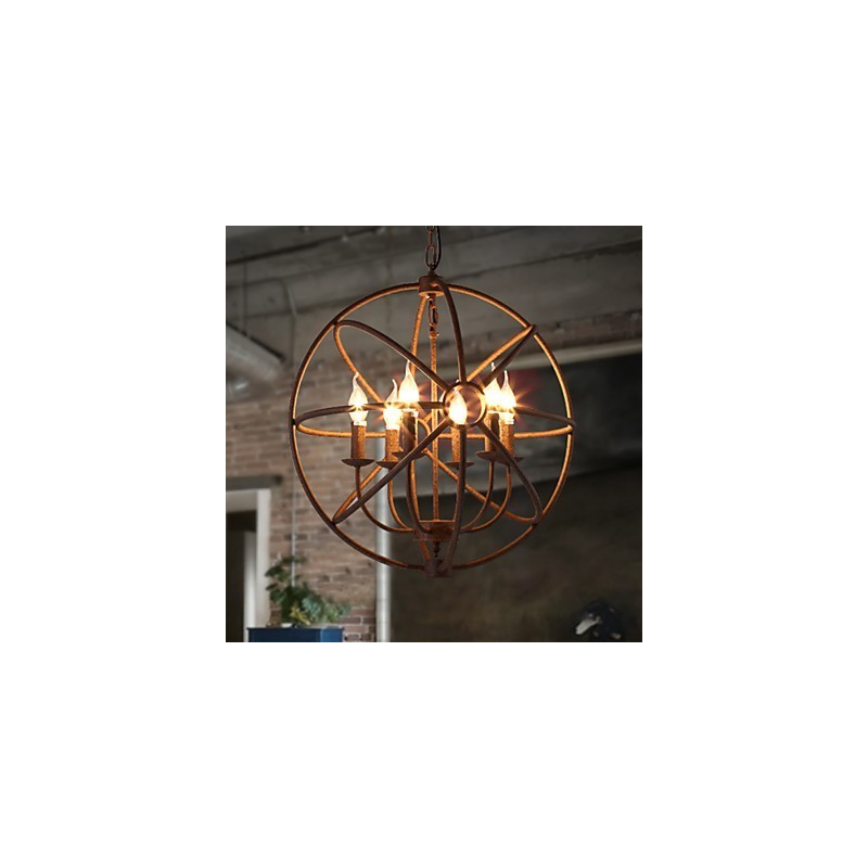 Sitting Lights Nordic Country Wrought Iron American Retro Candle Chandelier The Black Chandelier