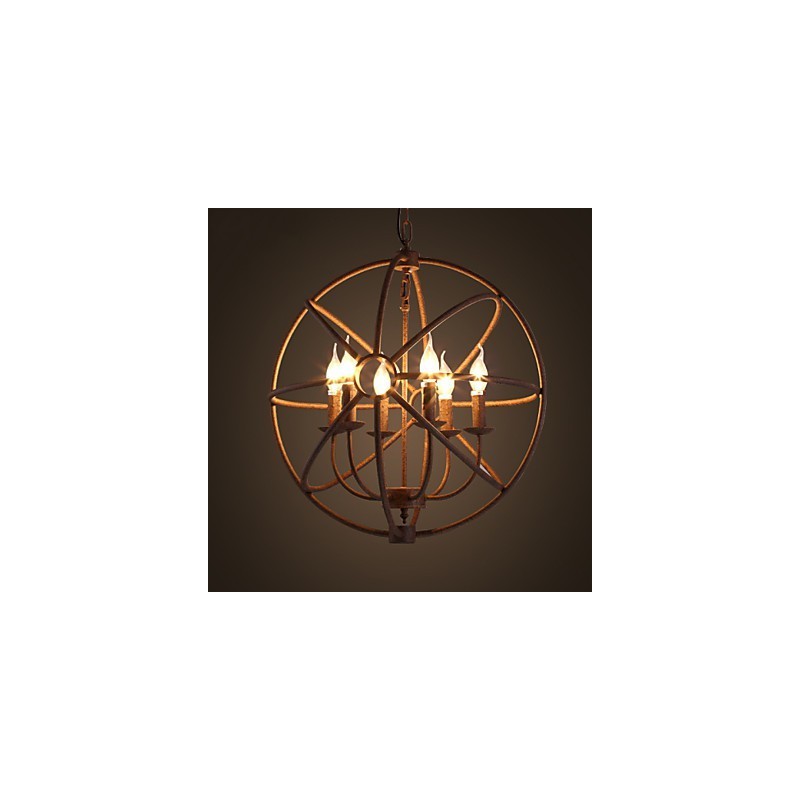 Sitting Lights Nordic Country Wrought Iron American Retro Candle Chandelier The Black Chandelier