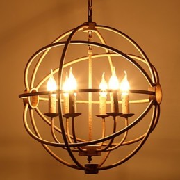 Sitting Lights Nordic Country Wrought Iron American Retro Candle Chandelier The Black Chandelier