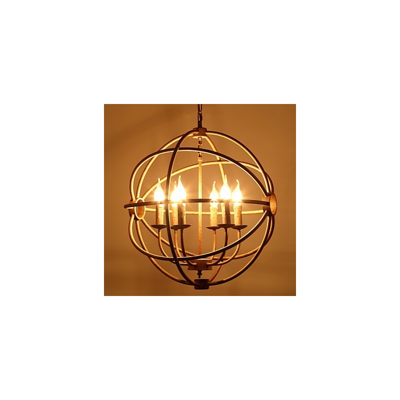 Sitting Lights Nordic Country Wrought Iron American Retro Candle Chandelier The Black Chandelier