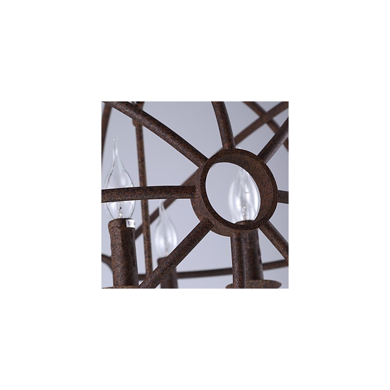 Sitting Lights Nordic Country Wrought Iron American Retro Candle Chandelier The Black Chandelier