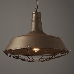 Retro Pendant Lamp 1 Light Old Metal Materila Shade Shop
