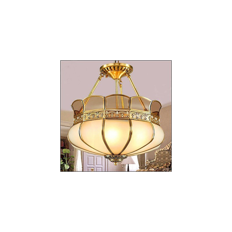 The Classical Copper Semi Ceiling lamp Copper Porch