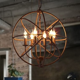 Sitting Lights Nordic Country Wrought Iron American Retro Candle Chandelier The Black Chandelier