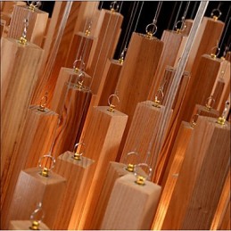 Hotel Engineering Wood Art Line Chandelier