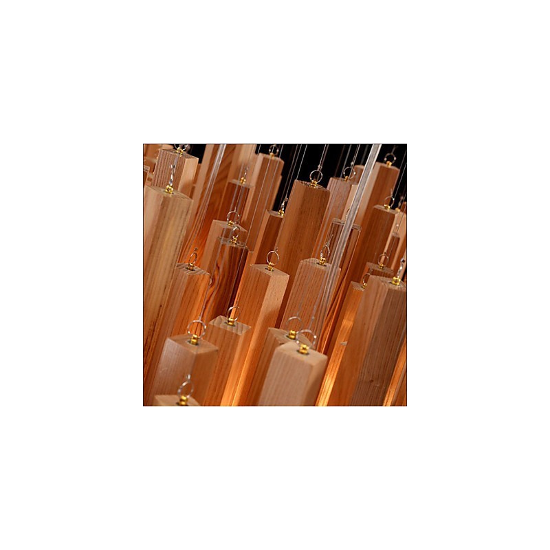 Hotel Engineering Wood Art Line Chandelier