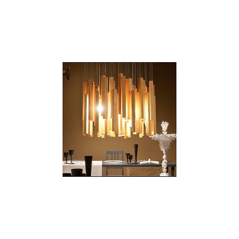 Hotel Engineering Wood Art Line Chandelier