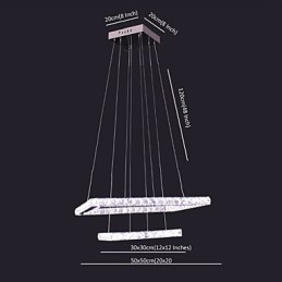 Modern Contemporary Crystal Metal Pendant Light