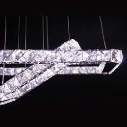 Modern Contemporary Crystal Metal Pendant Light