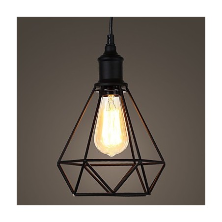 Amercian Small Steel Birdcage Pendant Vintage Retro DIY Drop Light Industrial Lighting Fixture for Home Decorate