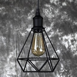 Amercian Small Steel Birdcage Pendant Vintage Retro DIY Drop Light Industrial Lighting Fixture for Home Decorate