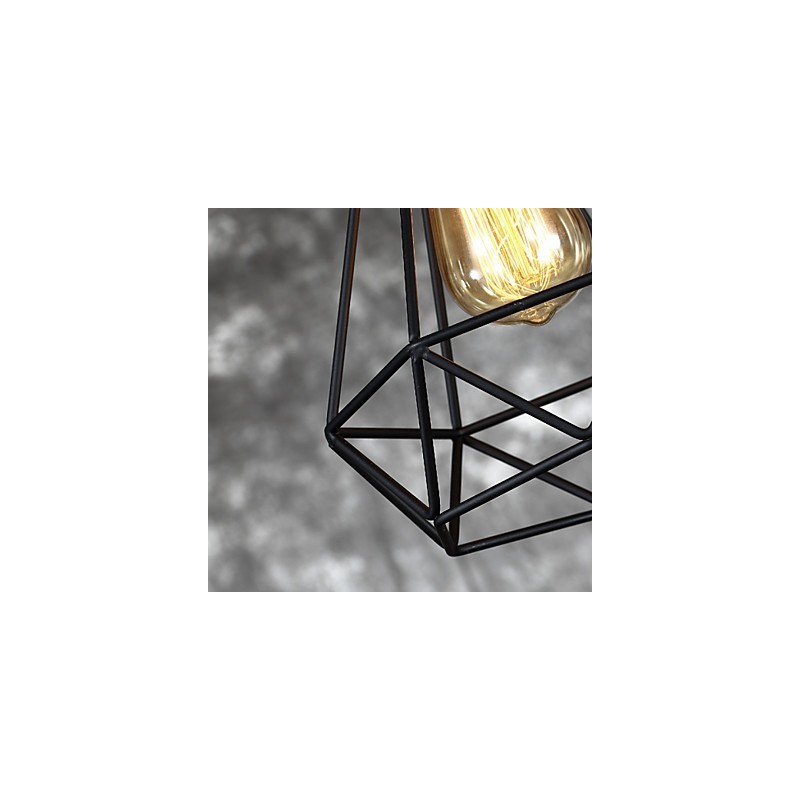 Amercian Small Steel Birdcage Pendant Vintage Retro DIY Drop Light Industrial Lighting Fixture for Home Decorate