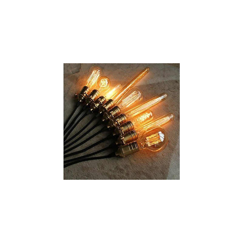 American Retro Minimalist Single Copper Chandelier Lamp