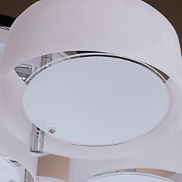 Modern Contemporary Chrome Metal Chandelier Flush Mount