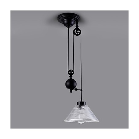 Vintage Pendant Light 1 Light Island Light Foyer pendants Metal + Galss