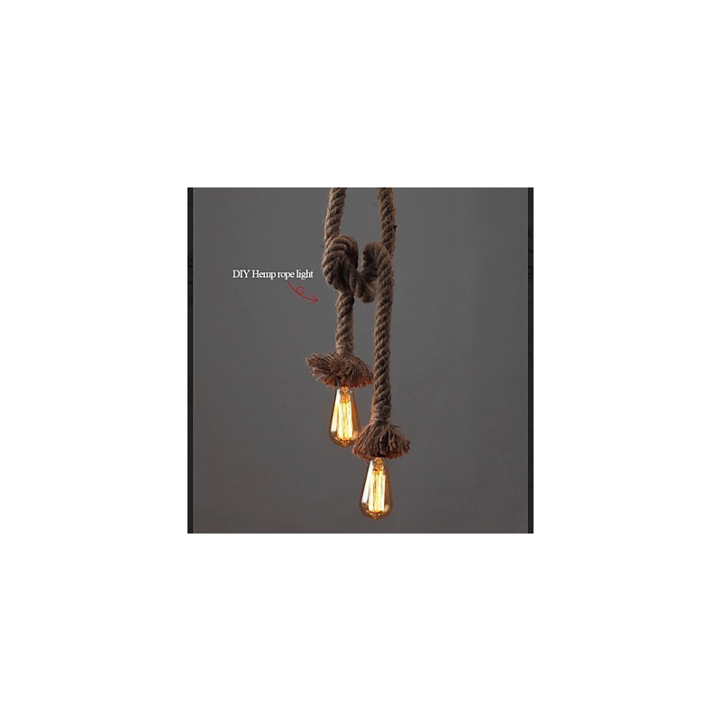 1 Light DIY Art Hemp Rope Light Creative Hemp Rope Droplight